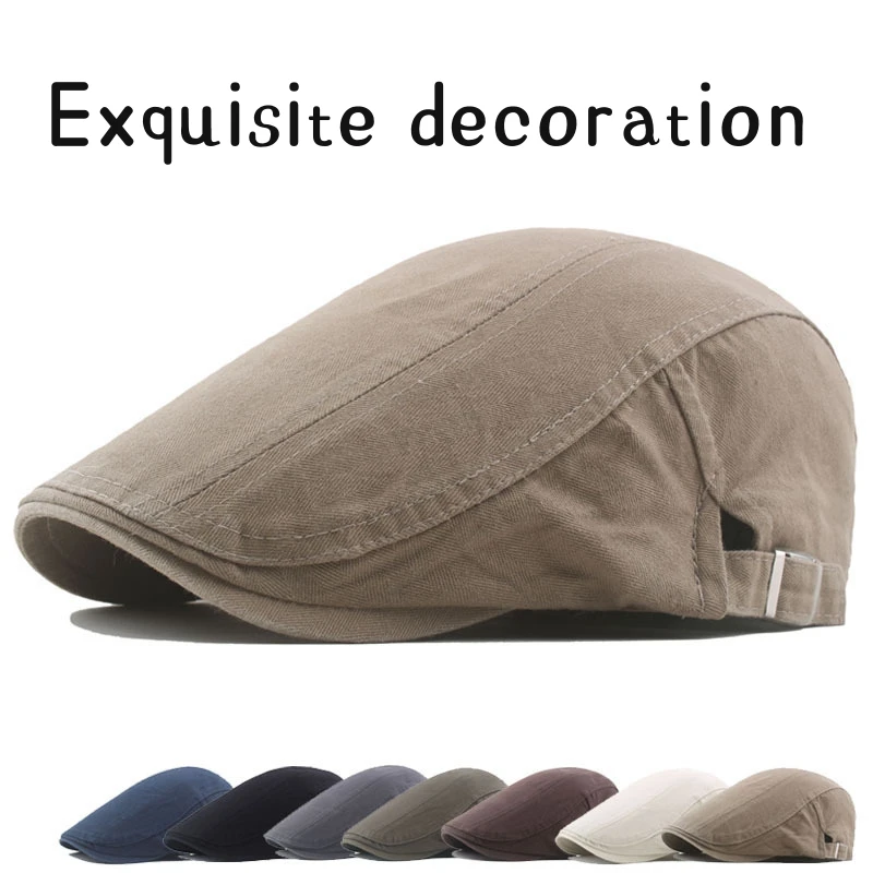 

Beret hat man cotton thin style restoring ancient ways of England newsboy cap monochromatic sun hat a variety of colors