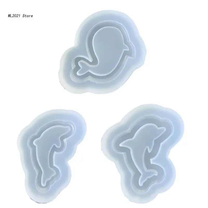

Quicksand Resin Shaker Silicone Mold Dolphin Pendant Mold Silicone Keychain Mold