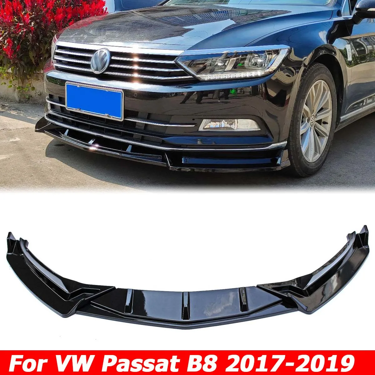 

For Volkswagen VW Passat B8 2017-2019 Front Bumper Lip Lower Side Spoiler Splitters Body Kit Guards Deflector Car Accessories