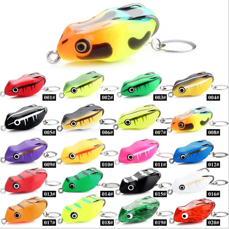 

1Pcs 4.5cm 8.5g Frog Lure Soft Plastic Fishing Lure Bait Artificial Topwater Fishing Tackle with Mustad Hook