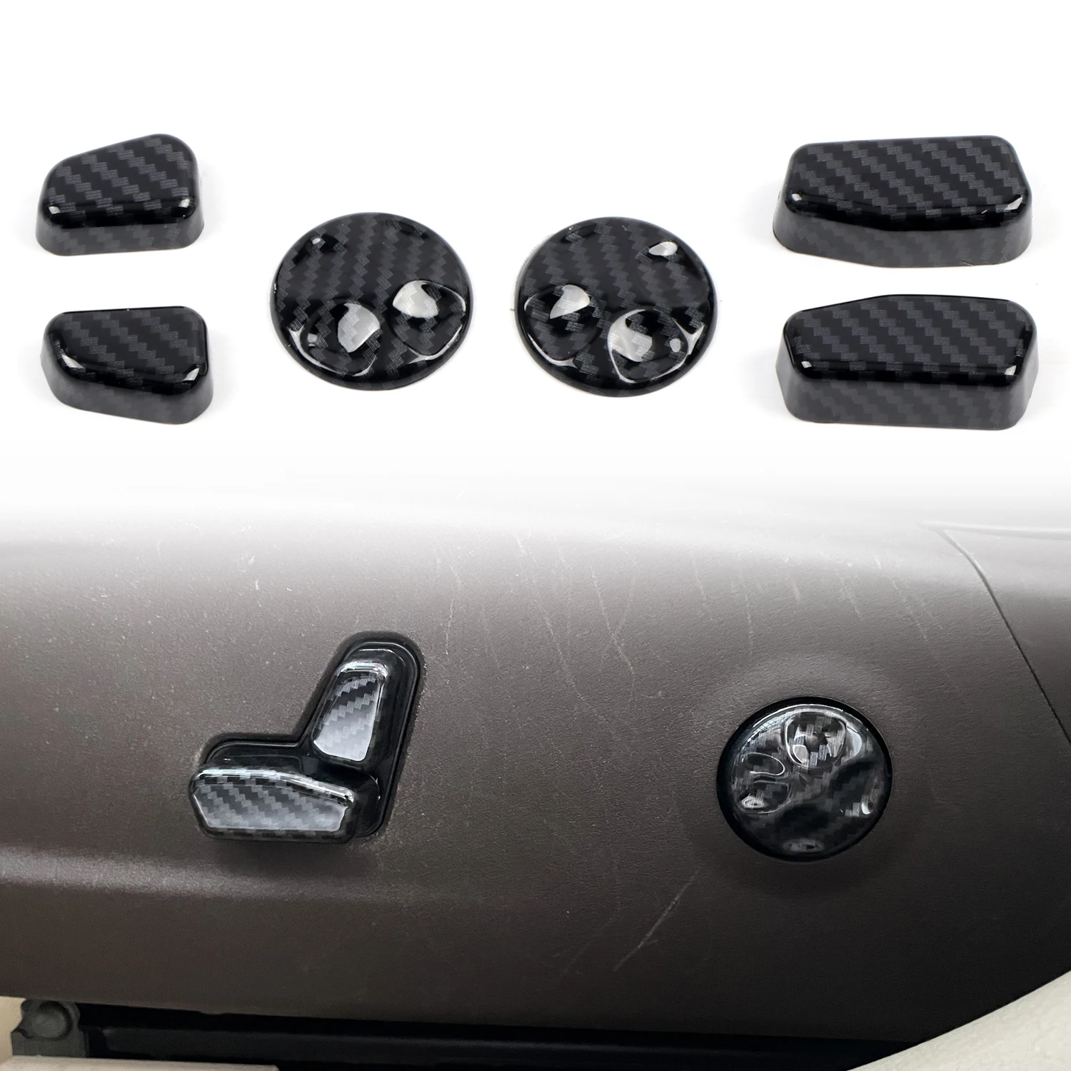 

6 шт., кнопки из углеродного волокна для Chrysler 300C 2011-2022