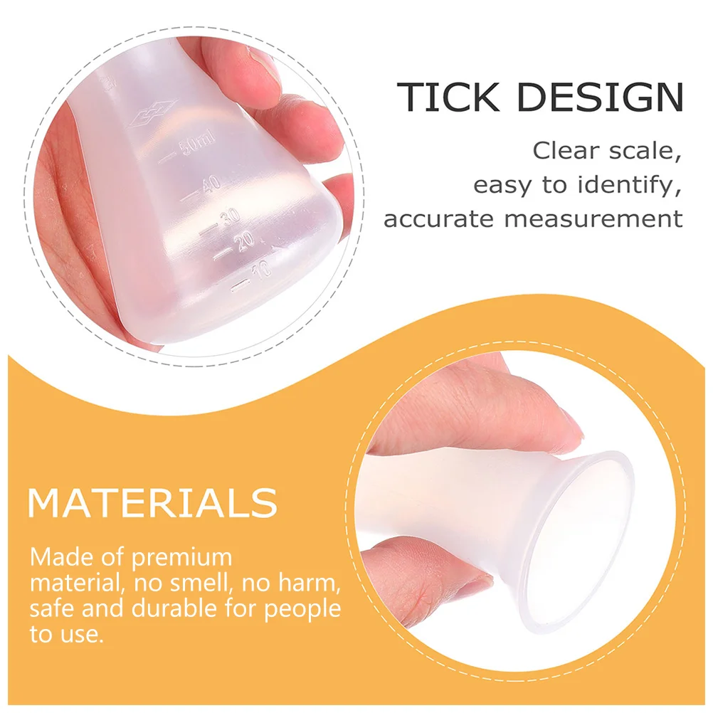 6 шт. пластиковая колба Эрленмейера научный стакан химические