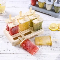 ice cream mold 9 ice popsicle mold set reusable ice cream mold with stick ans lid creative kitchen tool