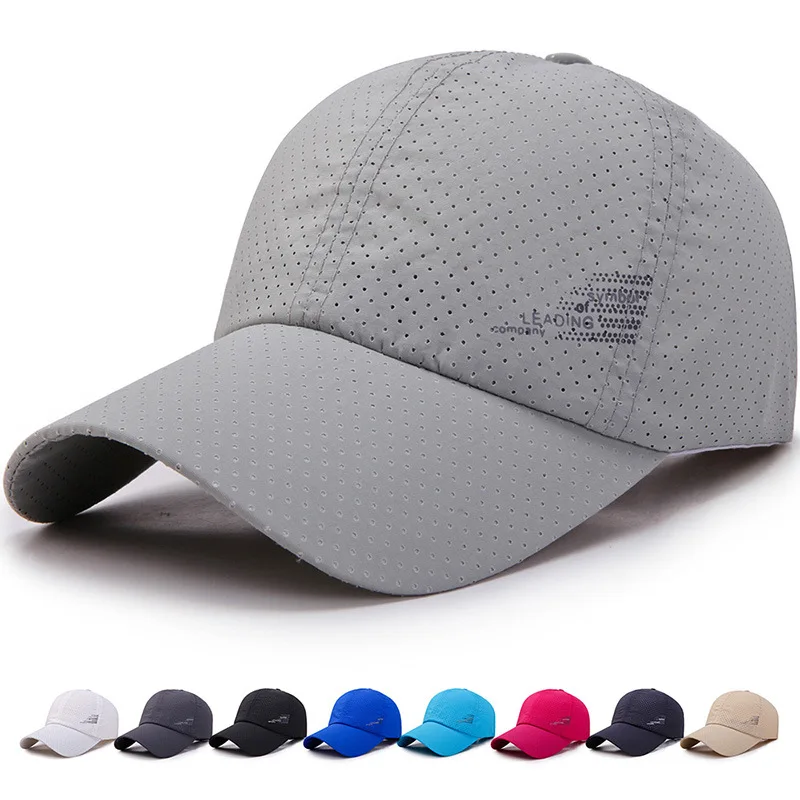 

New Men Women Summer Baseball Cap Quick Drying Hats Unisex Breathable Sport Pure ColorHat bone baseball hat 2022