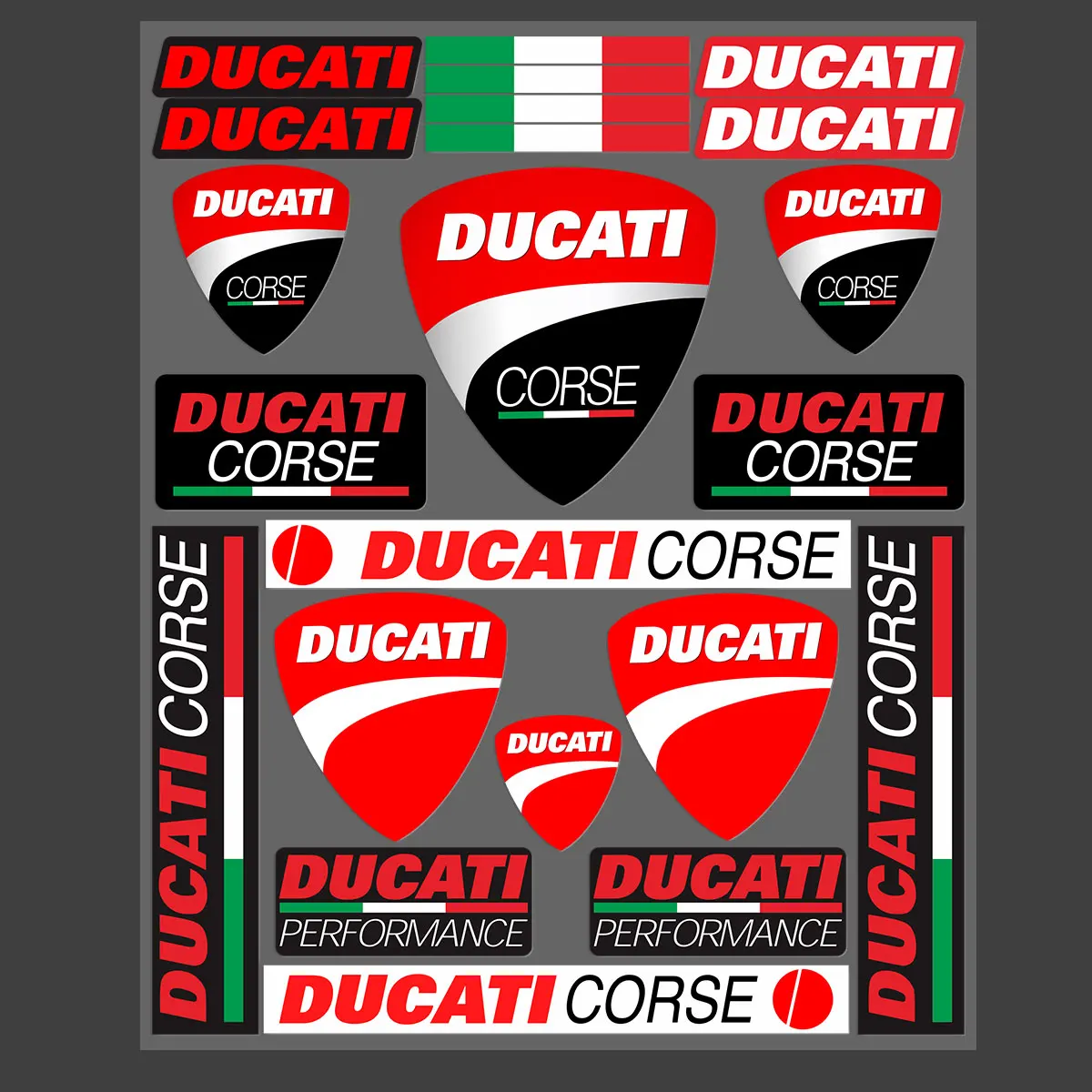 Juego de calcomanías adhesivas reflectantes para Ducati, calcomanías de estilo Vintage de Monster Scrambler, Logo italiano Corse para Ducati Multistrada Performance 821 620