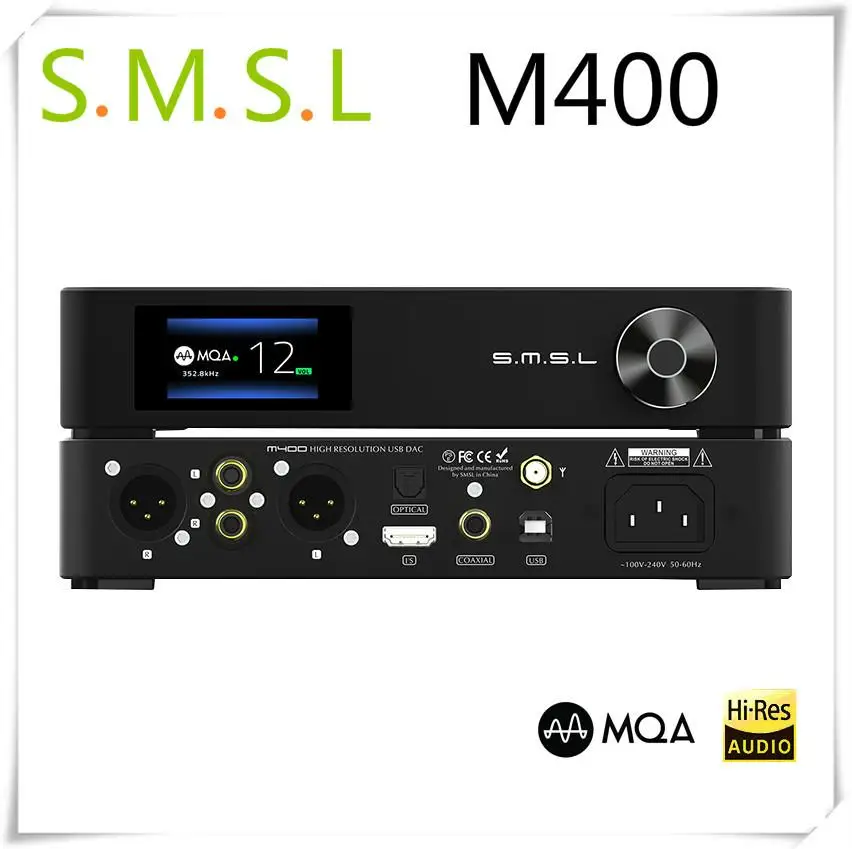 

SMSL M400 MQA DAC AK4499 полный сбалансированный APTX HD Bluetooth5.0 DSD USB коаксиальный Оптический Hi-Fi музыкальный XMOS декодер