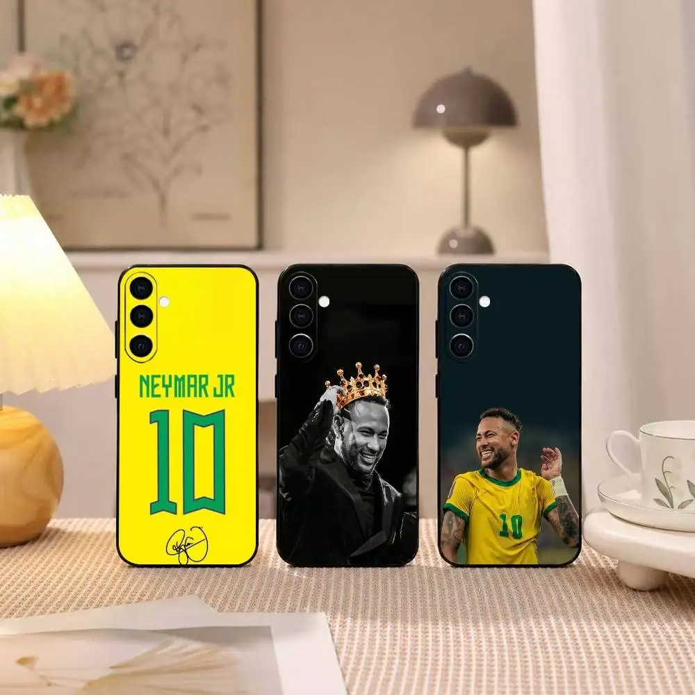Фото Чехол для телефона Football Superstar Neymar, черный, силиконовый, мягкий, для Samsung Galaxy A73, A72, A71, A70, A53, A52, A51 №1