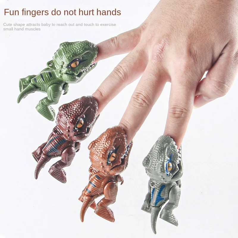 

2023 New Vintage Finger Biting Dinosaur Toy 3D Multi Joint Swinging Tyrannosaurus Rex Biting Finger Dinosaur Egg Home Accessori