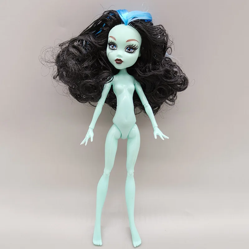 24cm Nude Doll Body + Head Toy To Fit Many Heads White Green Brown Monster Elf Girl Figure Multi-Joints Movable Toys