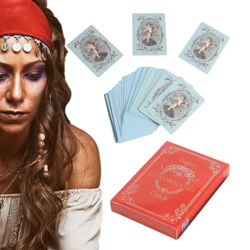 

36 шт., золотые игровые карты Lenormand
