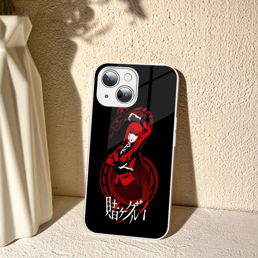 Kakegurui Jabami Yumeko Phone Case For iPhone 14 13 12 Mini 11 Pro XS Max X XR Plus Tempered Glass Cover