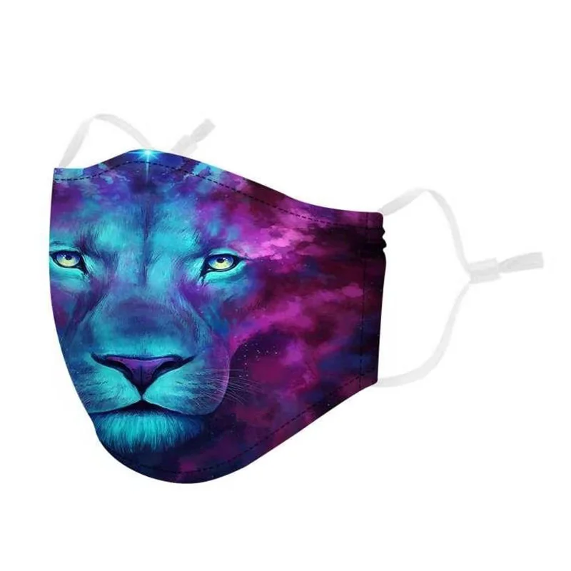 Хлопковая ветрозащитная и теплая маска с принтом холодная защита PM2.5 лист