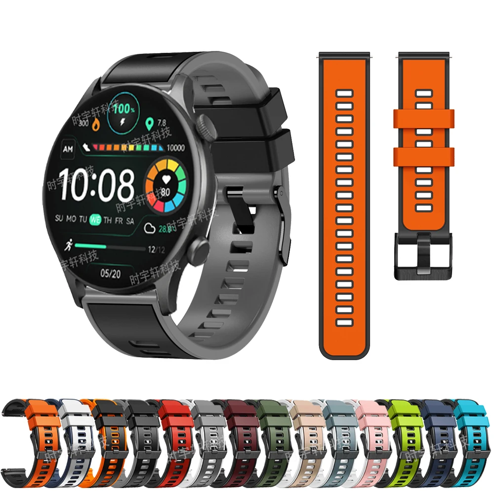 Ремешок силиконовый для смарт-часов Haylou Solar Plus RT3 спортивный браслет RS 4 Plus/RT2/GST