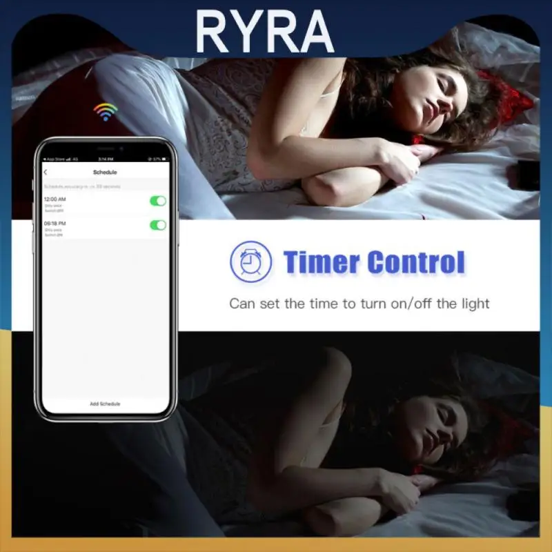 

Умная Светодиодная лампа с Wi-Fi, регулируемой яркостью, Е27, 9 Вт