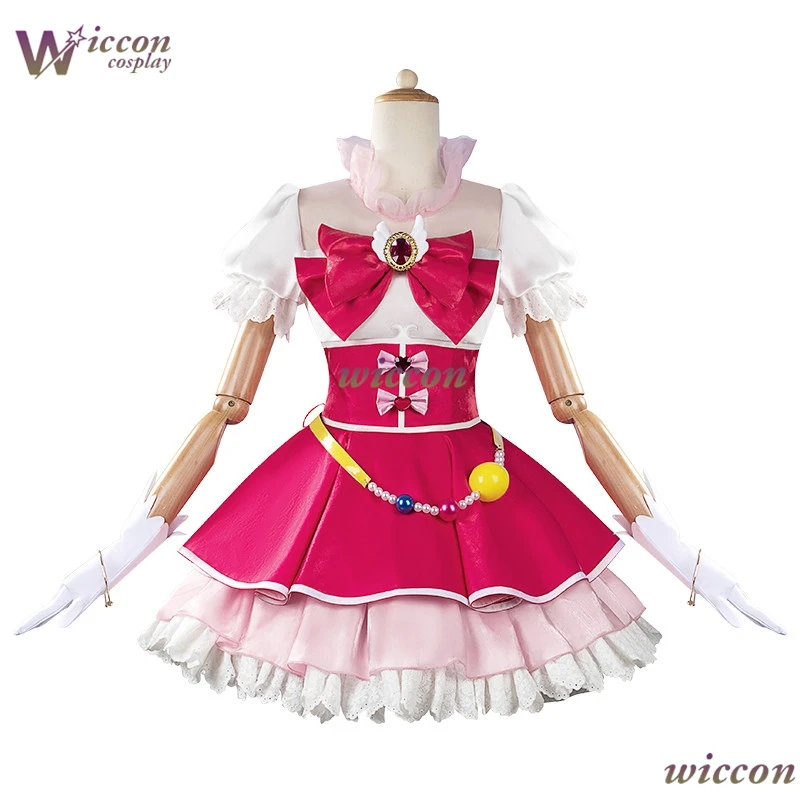 Костюм для косплея Cure Miracle Asahina Mirai, розовое кавайное платье в стиле Лолита, костюм Pretty Cure Haruka для косплея с париком и обувью (art.: 3920daef87db1) - 3920daef87db1