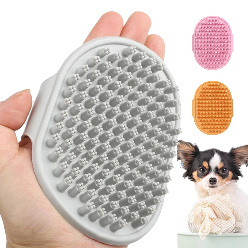 

Pet Bath Brush Dog Massage Gloves Pet Massage Brush Cat Hair Removal Brush Bath Supplies for Small Medium Large Big Dogs Product