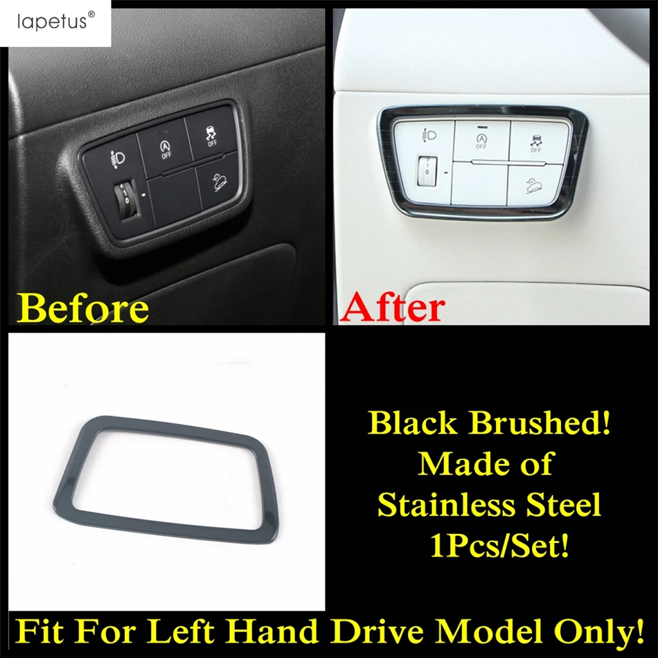 

Для Hyundai Tucson NX4 2021 2022 2023, переключатель фар, регулировка панели управления, накладка из углеродного волокна, аксессуары для интерьера