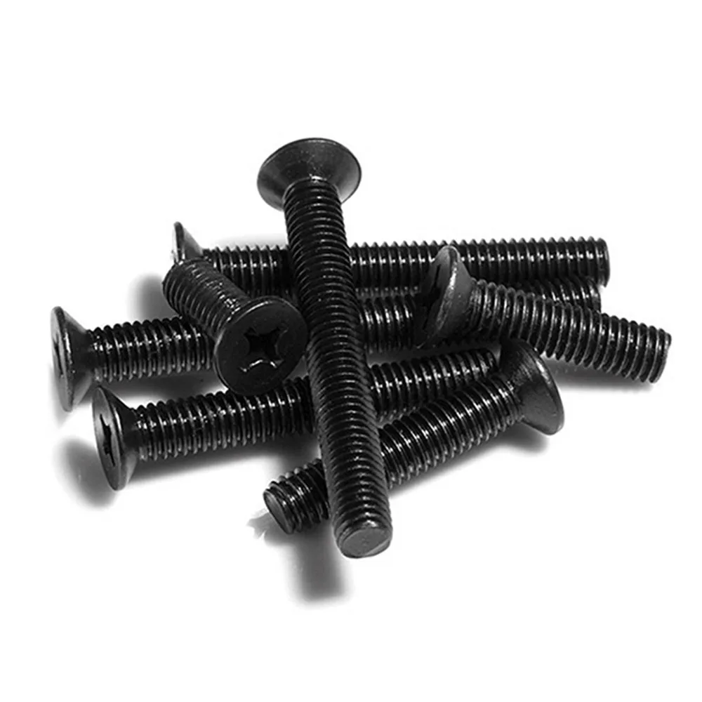 50-200 шт. болты с потайной головкой из черного цинка