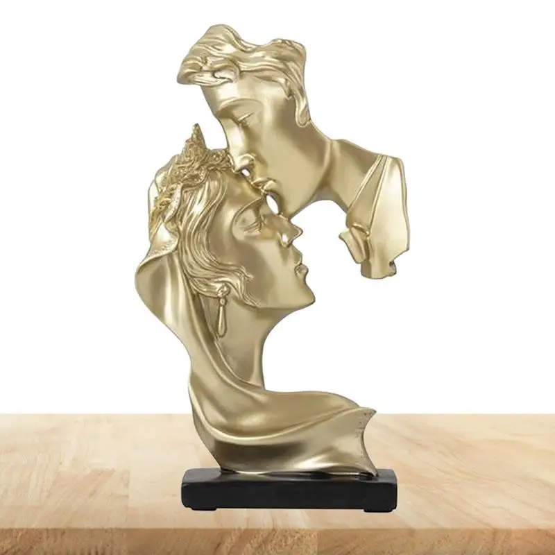 

Nordic Couple Kiss Sculpture Modern Art Character Statue Resin Crafts Luxury Home Decoration Wedding Valentine's Da Gift