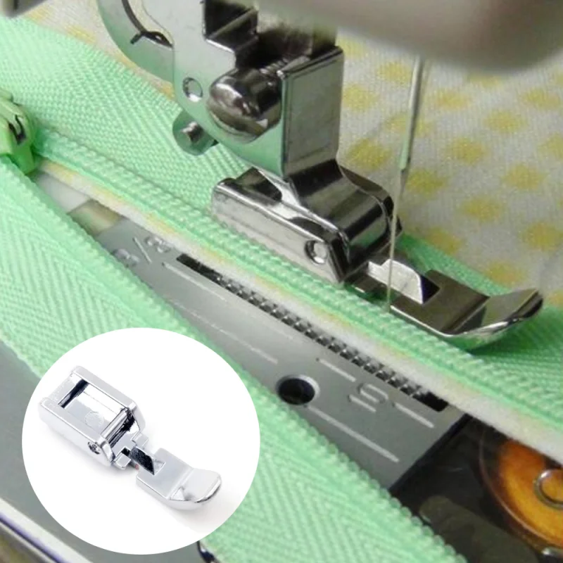 Zipper Sewing Machine Presser Foot Accessories Left Right Narrow Compatible with Low Shank Snap On Singer Brother |