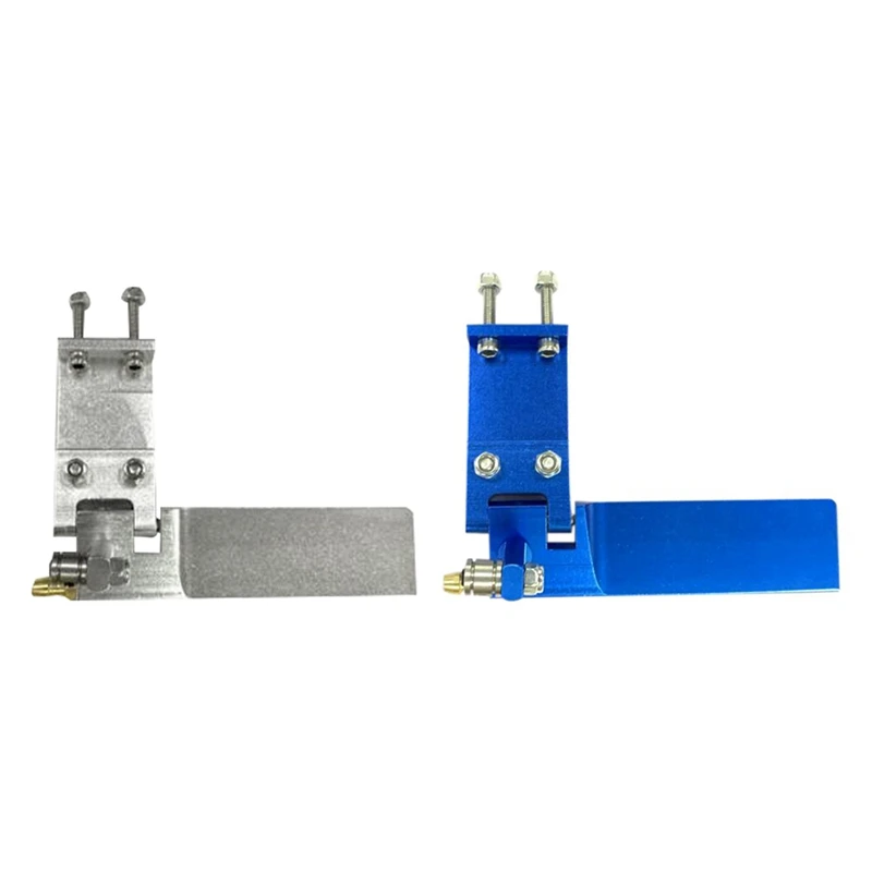 

2 Pcs RC Boat Aluminium Alloy Brand 75Mm Metal Suction Water Rudder For Remote Control RC Boats Silver & Blue