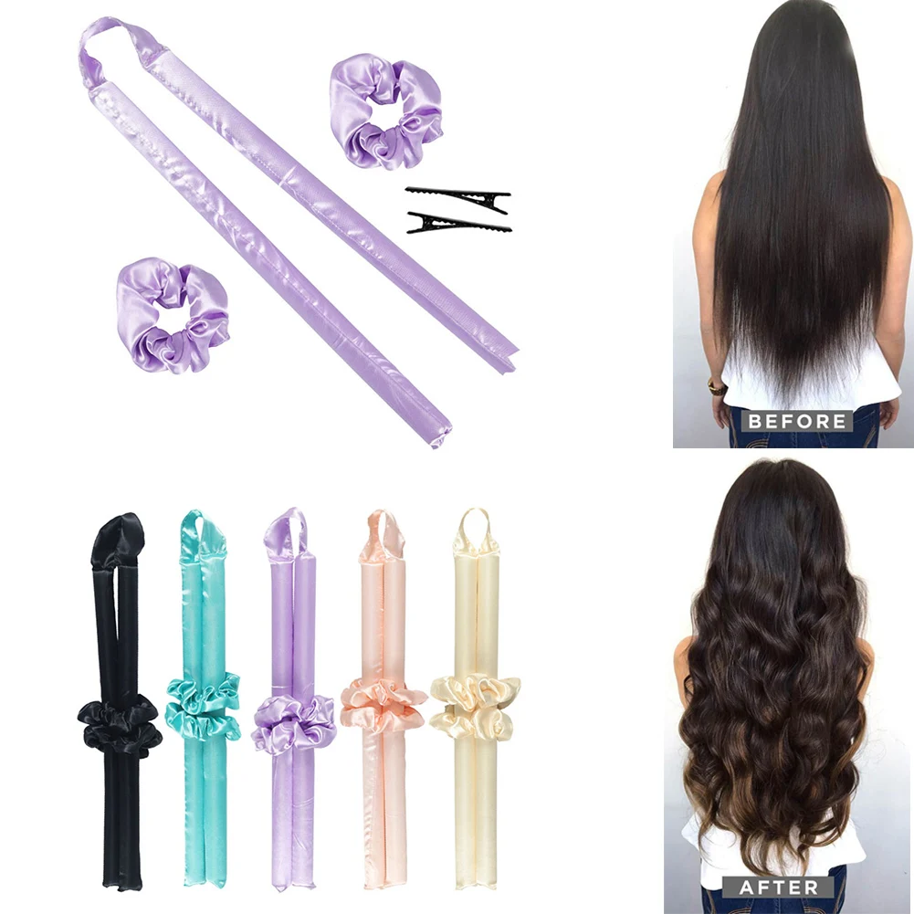 

Lazy Heatless Curling Rod Headband Sleeping Soft Curl Wave Hair Curler Maker Tool Wavy Bundles No Heat Curls Hair Styling Tools