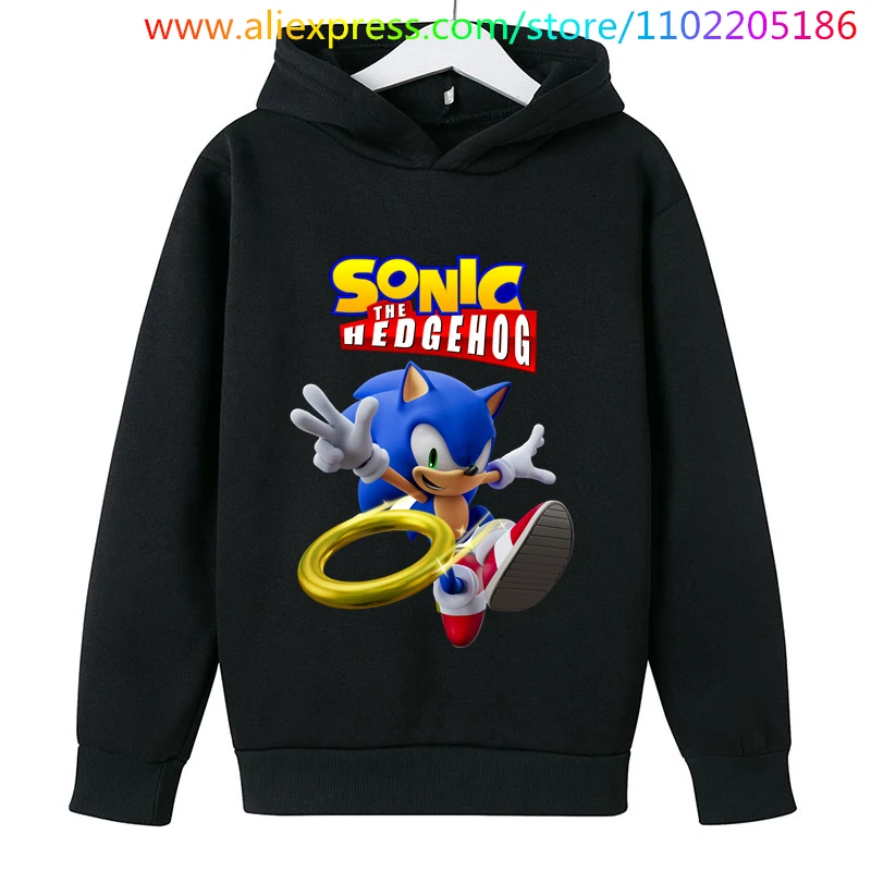 

Детская одежда, одежда для маленьких мальчиков, толстовка с капюшоном Sonic, детский осенний мультяшный костюм с капюшоном Super Sonic 2 для мальчик...