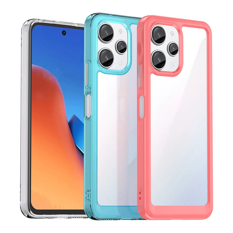 For Xiaomi Redmi 12 Case Luxury Silicone Clear Bumper Shell Shockproof Case For Xiaomi Redmi 12 Cover For Redmi 12 12C 10A 10C