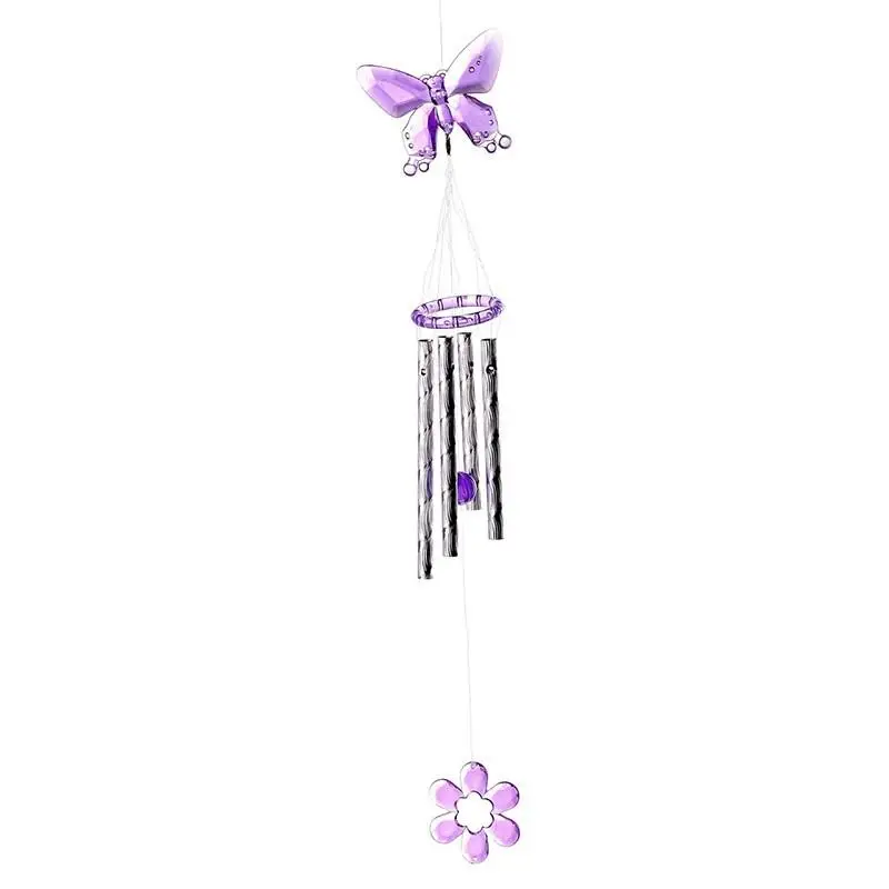 

Yard Wind Chime Butterfly Garden Metal Tubes Outdoor Ornament Healthy Smooth 40cm Plastic Necessary Small Love
