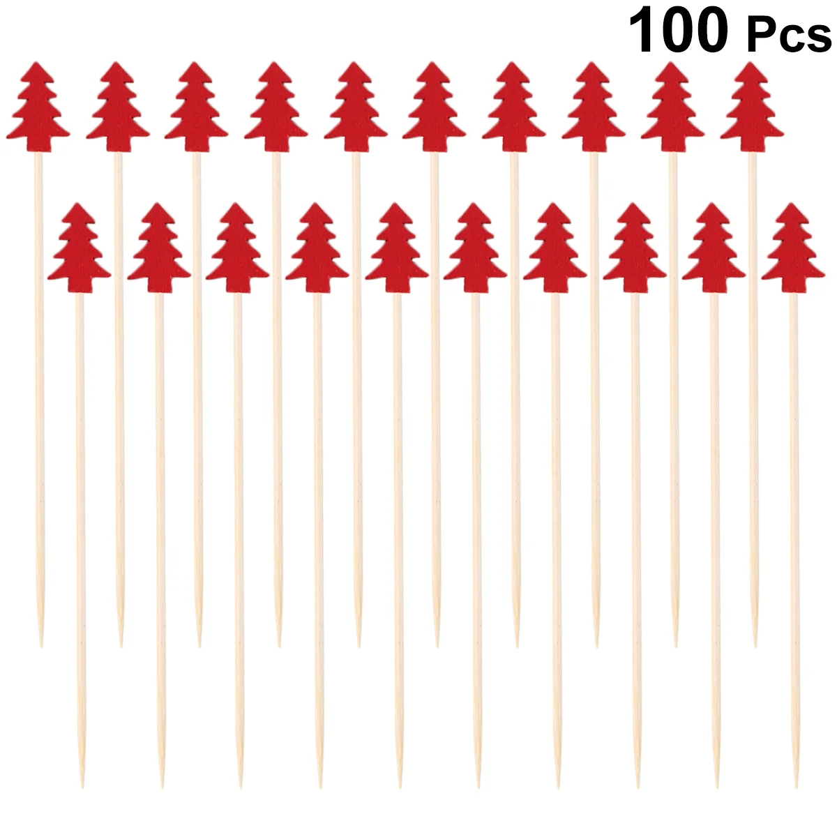 

Bamboo Cocktail Picks Disposable Fruit Cake Sticks Christmas Tree Shape Toothpicks for Appetizer Party Bar