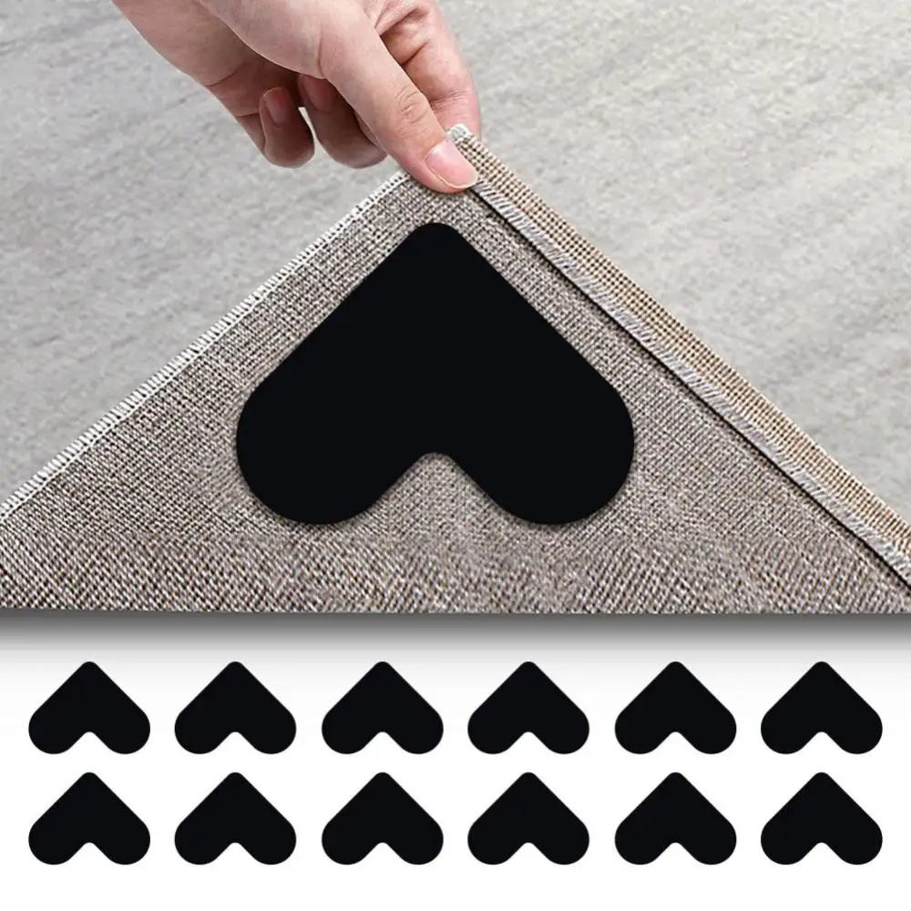 

Anti-slip Sticker Silicone Double Sided Non-slip Rug Gripper Washable 8 Pieces Carpet Tape Self-adhesive Rug Pads Reusable