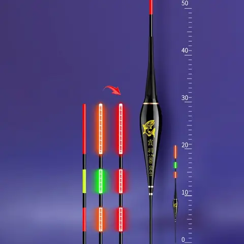 1 шт. умный светодиодный поплавок для рыбалки Высокочувствительный звуковой поплавок датчик силы тяжести светящийся Электрический стробоскоп для ночной рыбалки с длинным хвостом