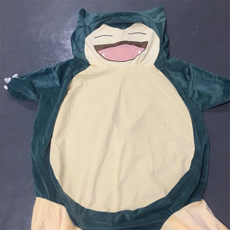 200cm Giant Snorlax Skin plush toy cover anime pocket snorlax plush pillow Cartoon Soft pillow case with zipper Children Home