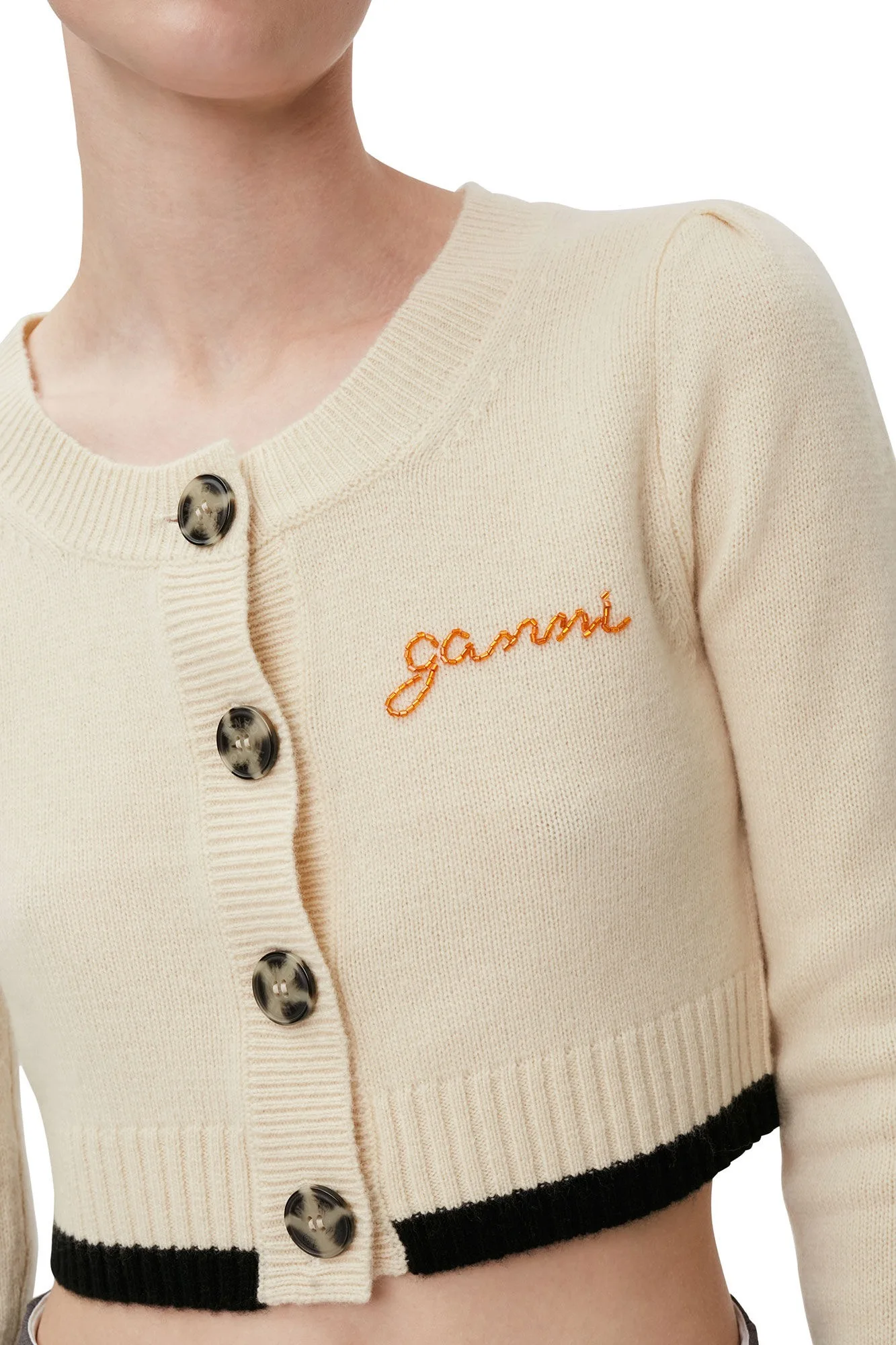 2023 spring and autumn new women's slim-fit long-sleeved knitted cardigan button short jacket women's suit jacket