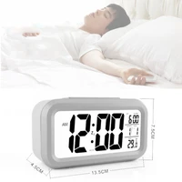 new kids led digital alarm clock backlit snooze temperature detect children sleep bedside wake up timer electronic desktop clock