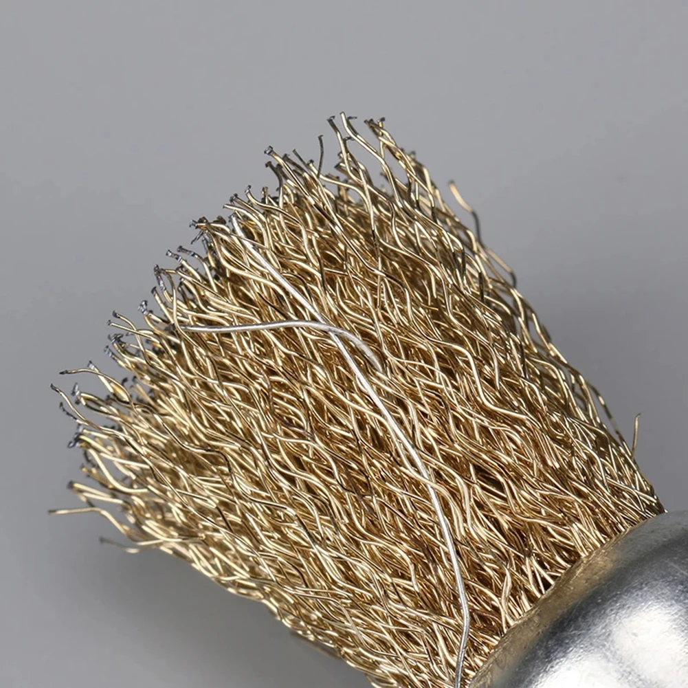 

Rotary Tool Wire Brushes Workshop 5Pcs/Set 6mm Shank Hand Tools Replacement Accessory Copper Plating For Drill Grinder