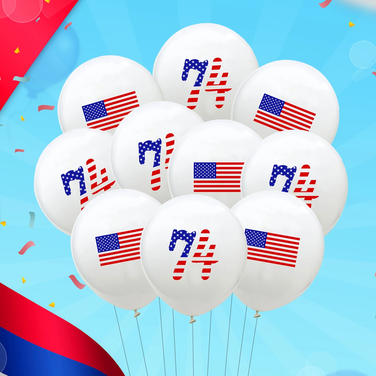 

10pcs/lot 12 Inches American Flag Latex Balloon American Independence Day July Fourth National Day Ballon Party Decoration