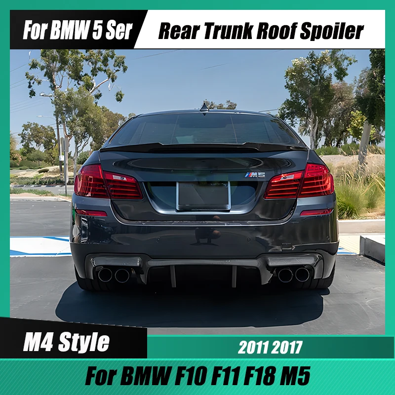 

Rear Roof Trunk Spoiler Lip Tail Wing M4 Style For BMW 5 Series F10 M5 2019-2023 Sedan Roof Lip Spoiler Splitter Tuning
