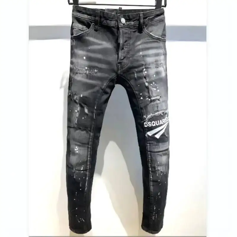 

Men DSQUARED2 Jeans Pencil Pants Motorcycle Party Casual Trousers Street Clothing 2021 Denim Man Clothin A396