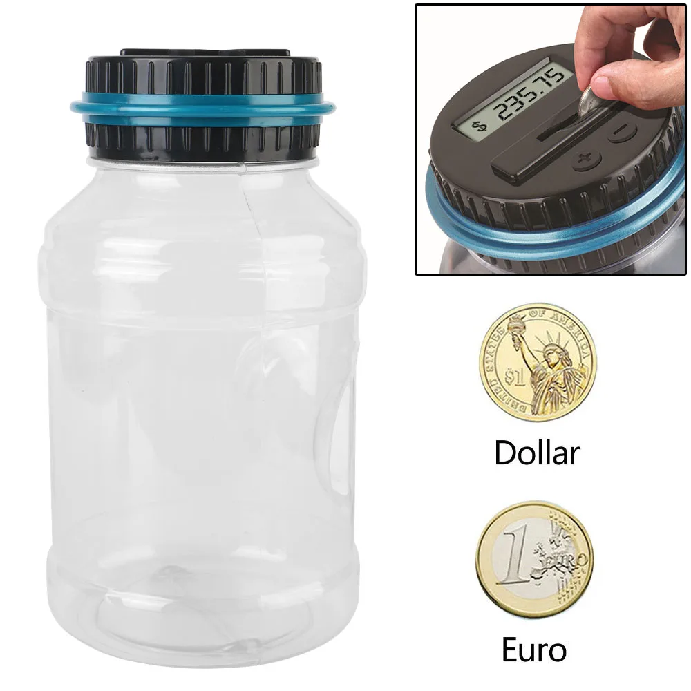 Цифровой счетчик с ЖК-дисплеем для долларов США электронный денег копилка монет