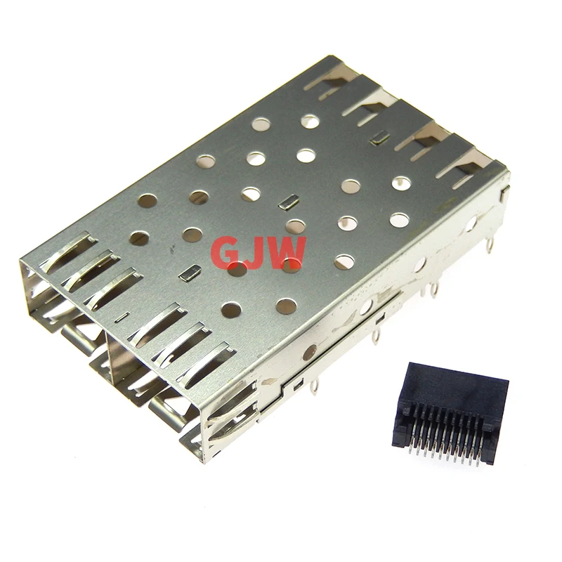 

1PCS SFP cage 1X2 Fiber optic interface housing connector Gigabit fiber seat SFP shielding cover