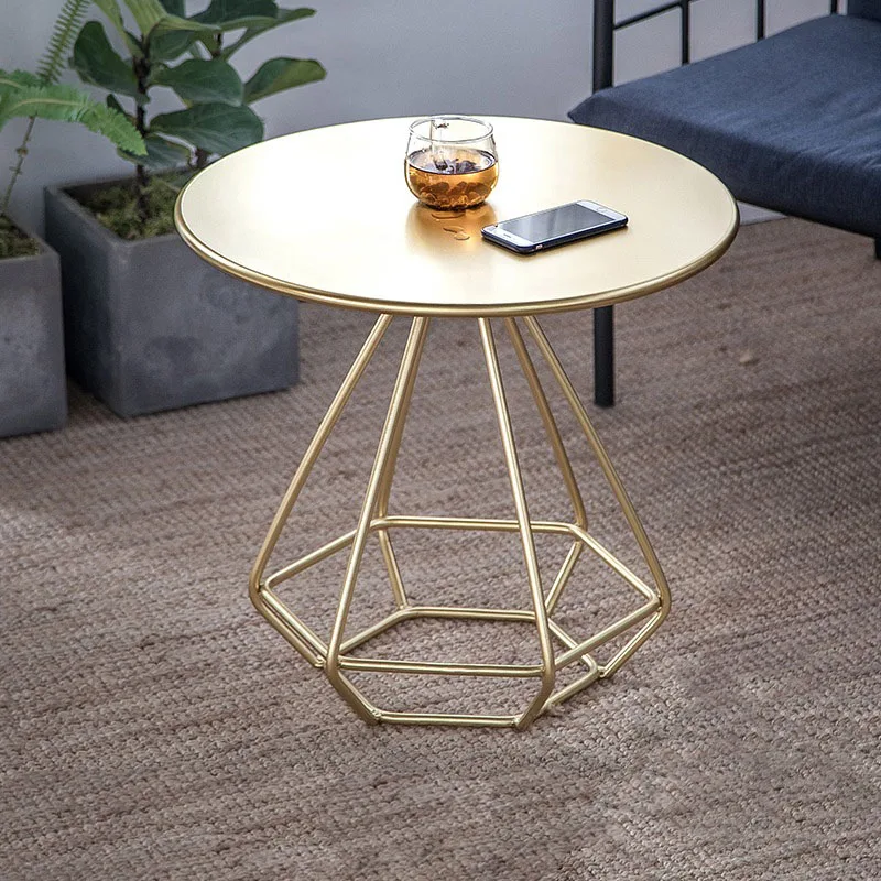 

Round Gold Entryway Coffee Tables Mid Century Minimalist Aesthetic Coffee Tables Space Saving Free Shipping Mesa Home Decoration