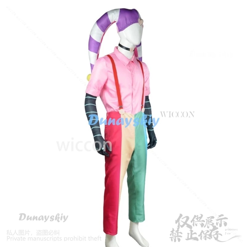 Аниме мультфильм Helluvaa косплей Fizzarolli костюм униформа комбинезоны шляпа спальные