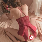 Сексуальная комбинация женское Прозрачное нижнее белье с вырезами Горячая сексуальная ночная рубашка сексуальное платье Цельный боди Женская сексуальная одежда
