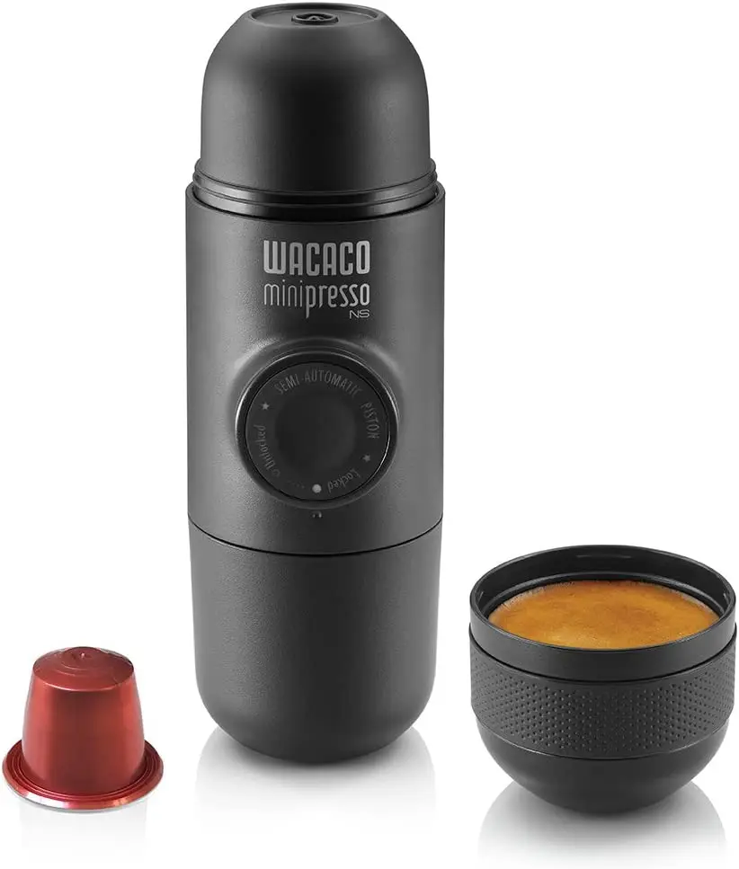 

Minipresso NS, Portable Espresso Machine, Compatible with NS Capsules (Nespresso Original Capsules and compatibles), Small Trave