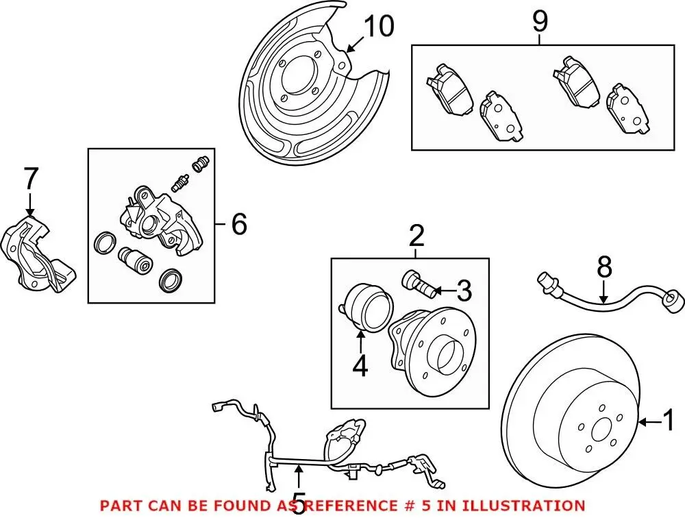 

Genuine OEM ABS Wheel Speed Sensor Wiring Harness for Toyota 8951602131