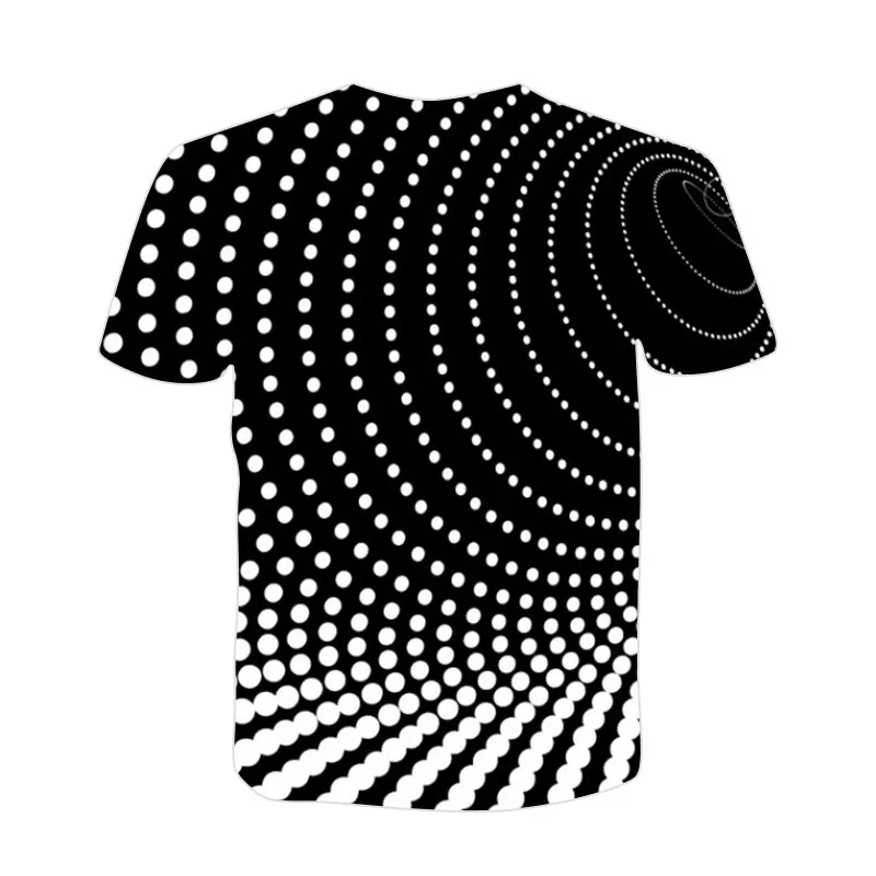

Summer Plus Size Men's Fashion T-shirt Short Sleeve Street Polka Dot T-shirt 3D Print Pullover Large Men's Top Quick Dry Clothes
