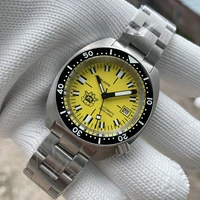 thin abalone dive watch steeldive sd1977t yellow dial nh35 movement swiss luminous 200m waterproof mechanical wristwatch for men