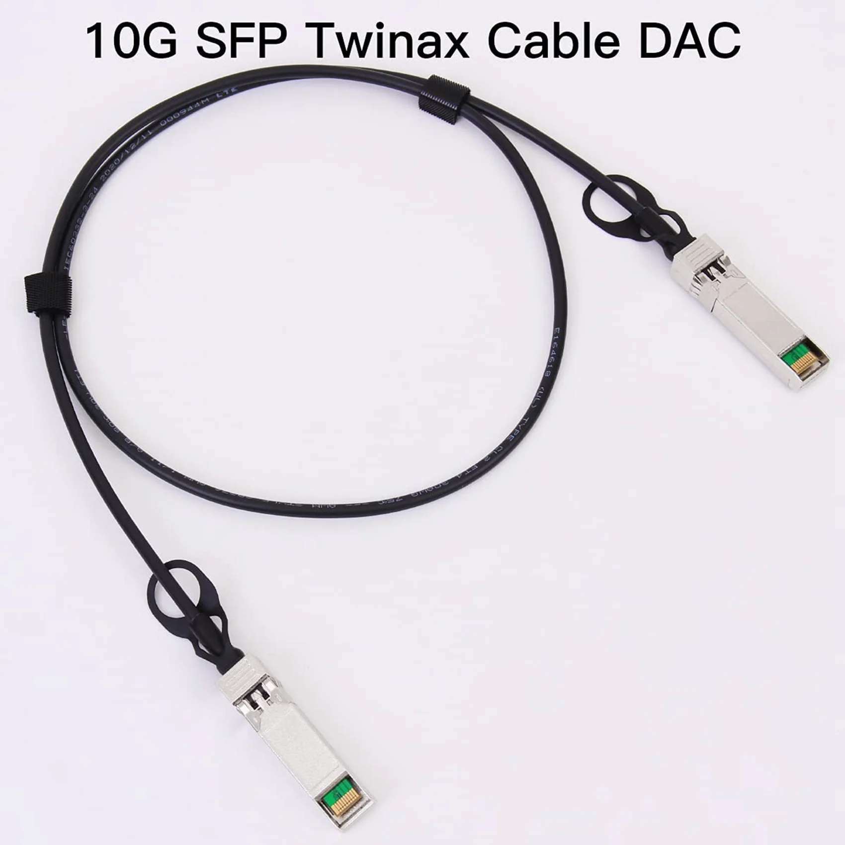10G SFP+ Twinax Cable Direct Attach Copper(DAC) 10GBASE SFP Passive for SFP-H10GB-CU1M Ubiquiti D-Link(0.5M)