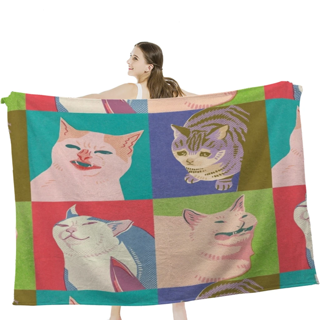 

Одеяло с четырьмя котами апокалипсиса, мягкое бархатное одеяло, постельное белье для путешествий